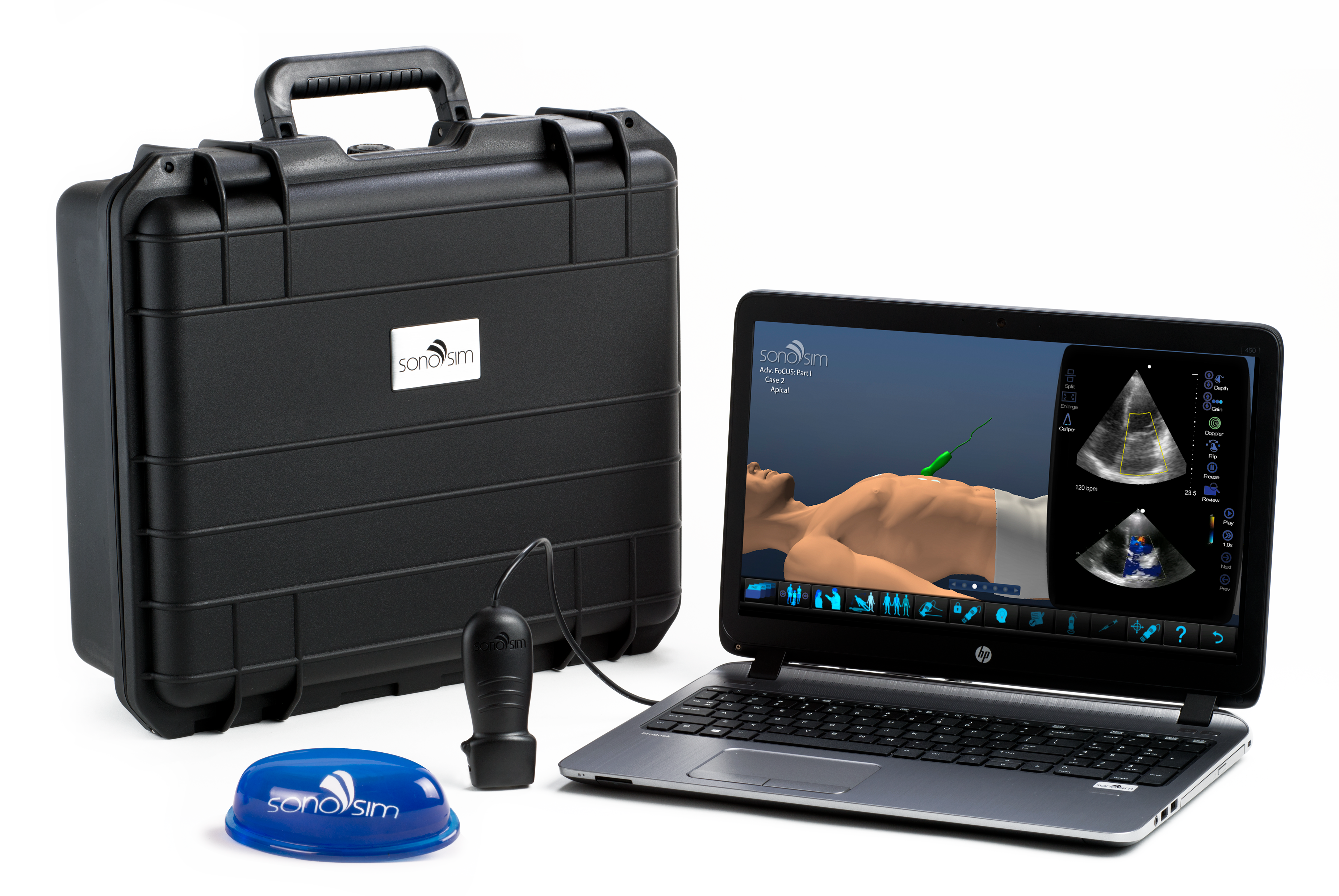 Entrenamiento personal de ultrasonido en línea que permite a los médicos entrenar en casa usando computadoras personales